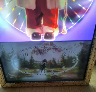 Quadro/Orologio Luminoso Natalizio