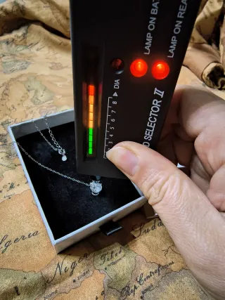 Collana punto luce moissanite 2ct argento