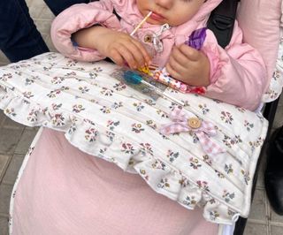 Set passeggino artigianale in rosa