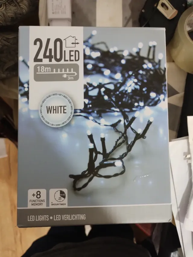 240 Luci LED Bianche 18m + 3m