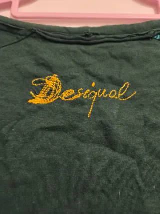 Camiseta Desigual manga larga verde multicolor