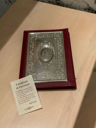 Agenda pelle e lamina argento Made in Italy