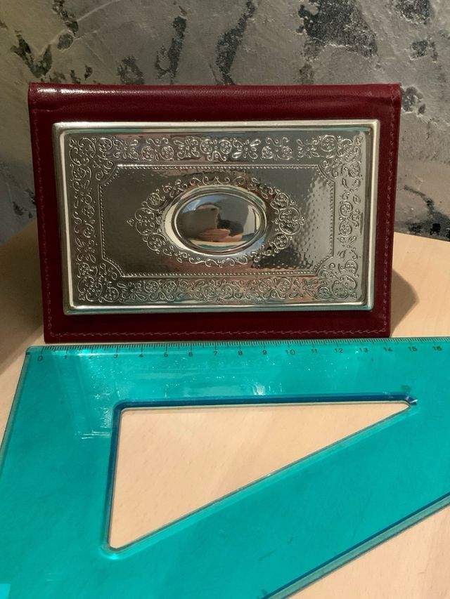 Agenda pelle e lamina argento Made in Italy