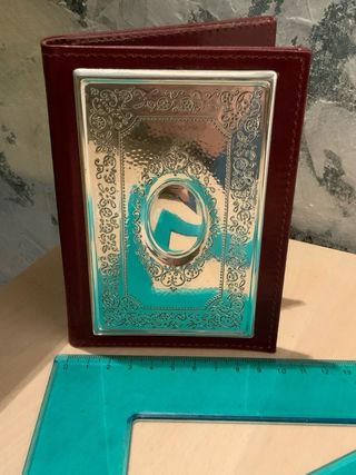 Agenda pelle e lamina argento Made in Italy