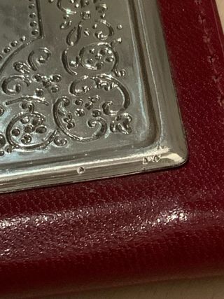 Agenda pelle e lamina argento Made in Italy