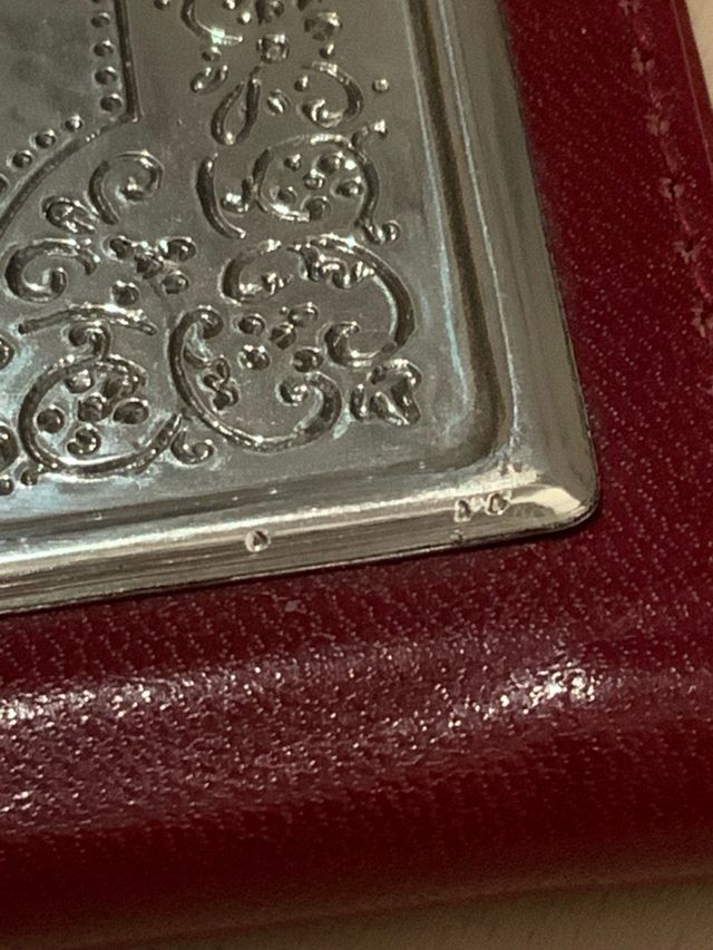 Agenda pelle e lamina argento Made in Italy