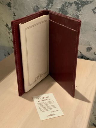 Agenda pelle e lamina argento Made in Italy