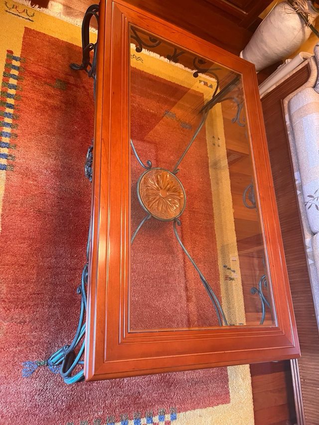 Mesa de centro madera y cristal