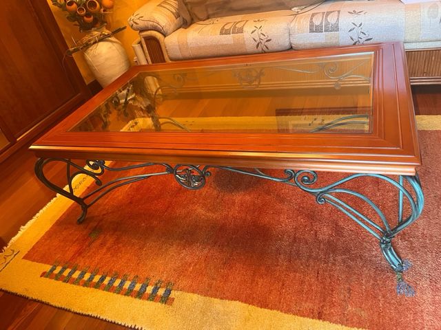 Mesa de centro madera y cristal