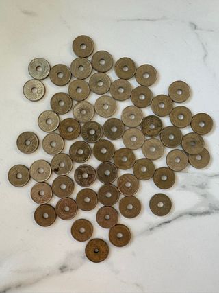 Monedas 25 Pesetas con Agujero