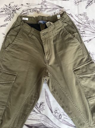 2 Pantalon cargo Jack & Jones verde-negro