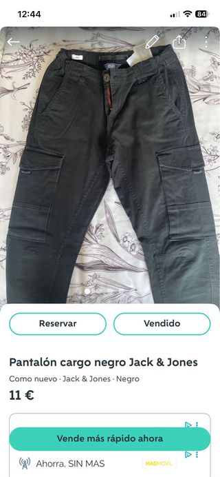 2 Pantalon cargo Jack & Jones verde-negro