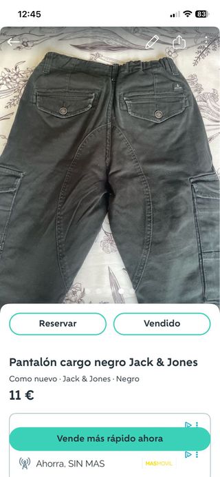 2 Pantalon cargo Jack & Jones verde-negro