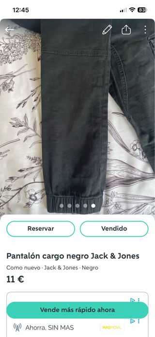 2 Pantalon cargo Jack & Jones verde-negro