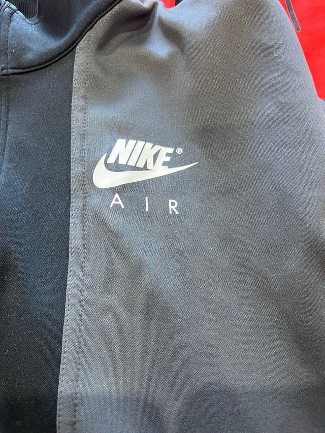 Sudadera Nike Air cremallera gris y negra