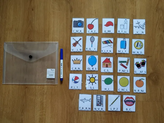 Juego 24 tarjetas conciencia fonológicas vocales