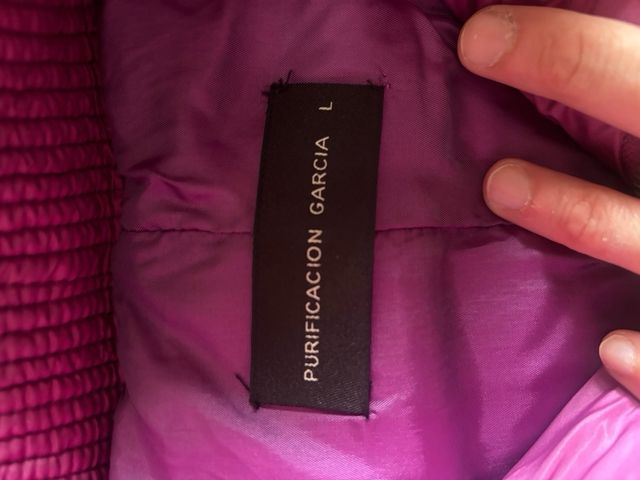 Chaqueta rosa acolchada