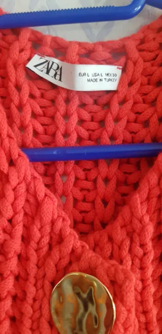 Chaleco Zara Punto Talla L