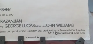 Cartelera de Cine Star wars El Retorno del Jedi