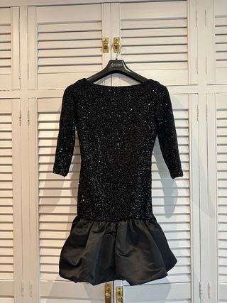 Vestido fiesta Zara lentejuelas negro