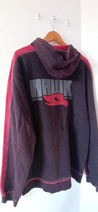 Sudadera con cremallera hombre morada y roja