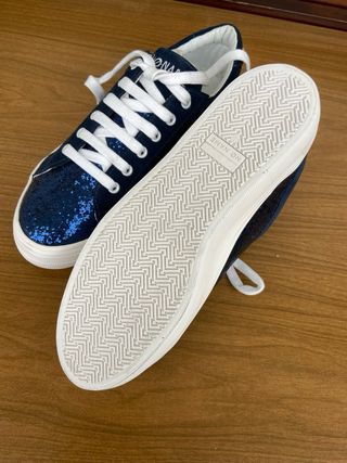 Zapatillas No Name Azul Glitter
