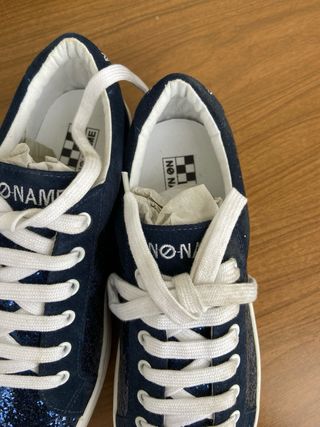 Zapatillas No Name Azul Glitter
