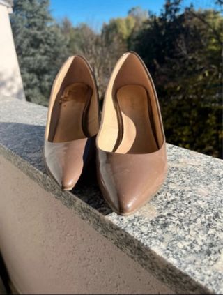 Decolleté tortora tacco 7,5 - numero 39