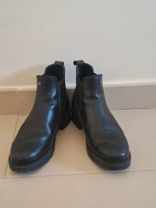 Botín Panama Jack piel afelpado negro