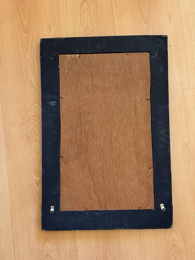 Espejo Marco Azul con Adornos Metálicos