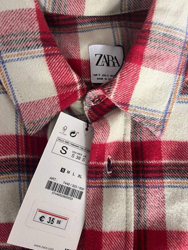 Camisa Zara cuadros M