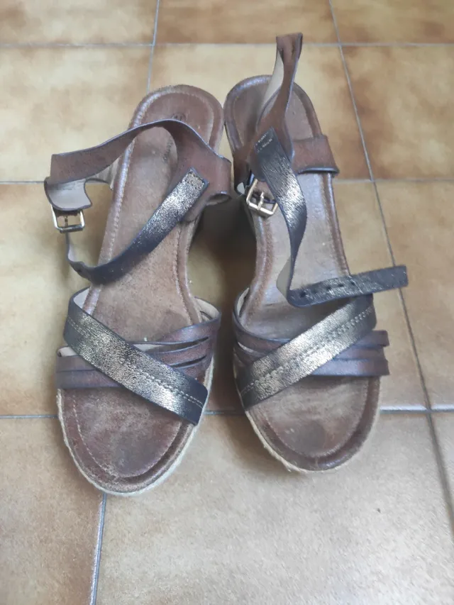 Sandalias cuña In Extenso piel Talla 41