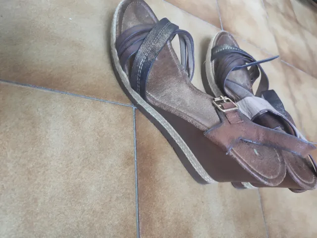 Sandalias cuña In Extenso piel Talla 41