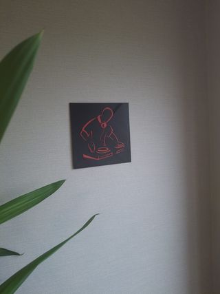 Cuadro DJ Negro y Rojo