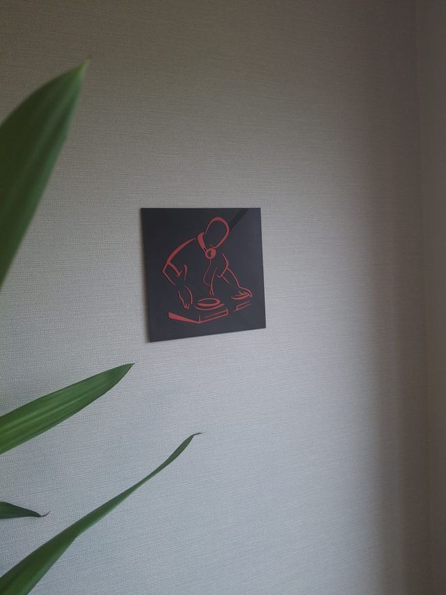 Cuadro DJ Negro y Rojo