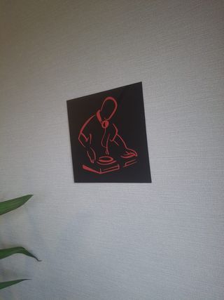 Cuadro DJ Negro y Rojo