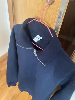 Sudadera Zara Azul Talla M