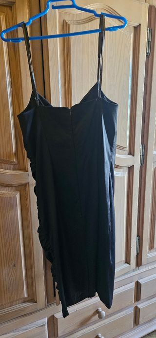 Vestido fiesta chocolate con lazo