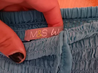 Vestido largo sin tirantes azul