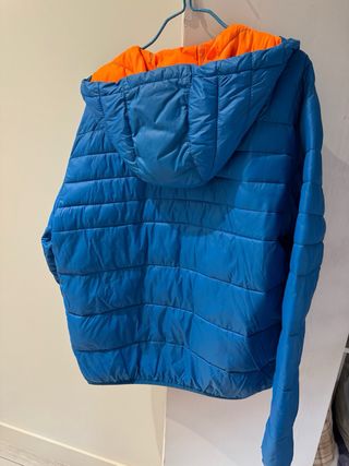 Abrigo plumífero Jack & Jones azul/naranja