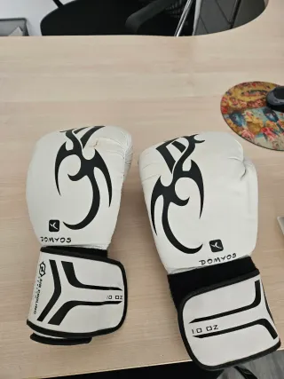 Guantes de boxeo Domyos blancos 10 oz