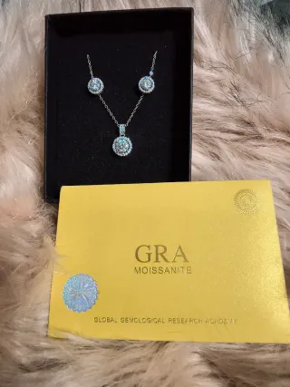 Set collana e orecchini moissanite