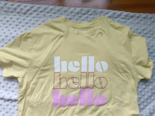 Pack 2 Camisetas Lactancia Kiabi Rosa y amarillo