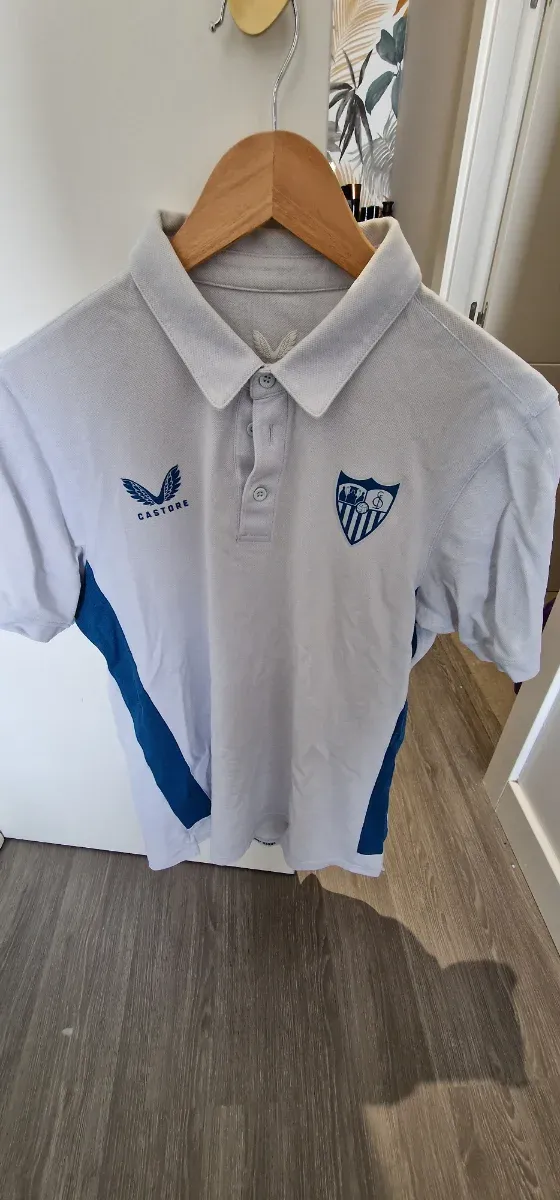 Polo Sevilla FC Castore Blanco y Azul Talla M