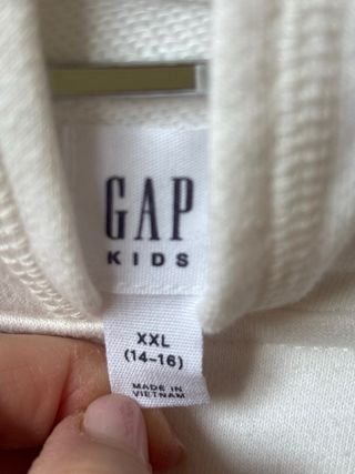 Sudadera GAP niña arcoíris blanca