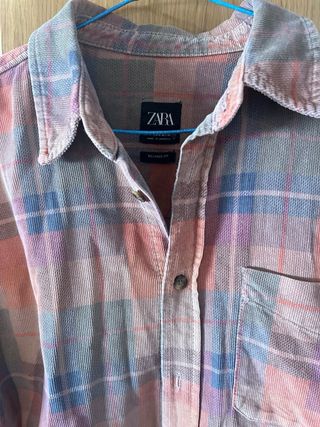 Camisa Zara cuadros pana talla M