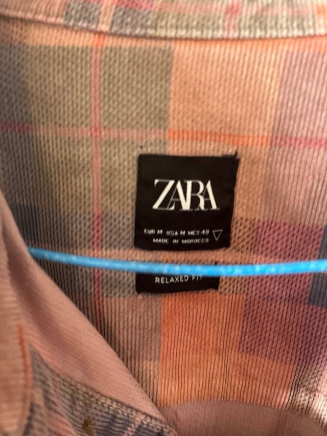 Camisa Zara cuadros pana talla M