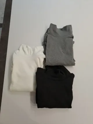 3 Lupetti body per bambini (grigio, bianco, nero)