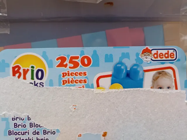 Juego 250 bloques construcción bebés.