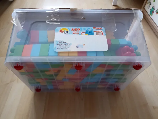 Juego 250 bloques construcción bebés.